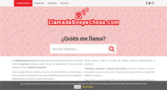 Desktop Screenshot of llamadasospechosa.com