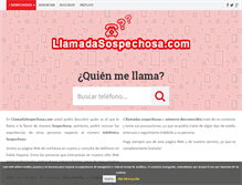 Tablet Screenshot of llamadasospechosa.com